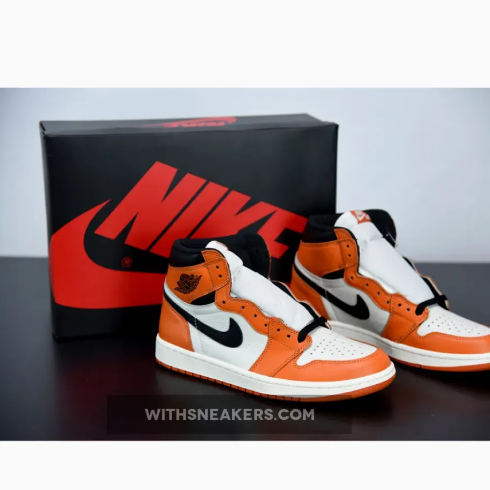 Air Jordan 1 Retro High OG Reverse Shattered Backboard Starfish Black Sail. 555088-113