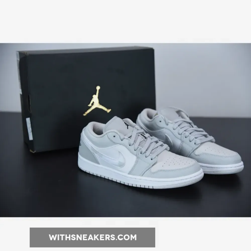 Air Jordan 1 Low Grey Camouflage Sneakers with a Distinctive Design. DC9036-100