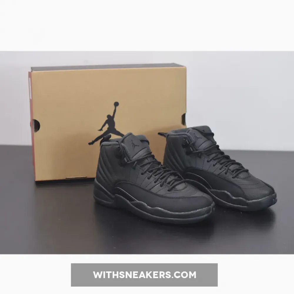 Air Jordan 12 Winterized Anthracite Black Sneakers. BQ6851-001
