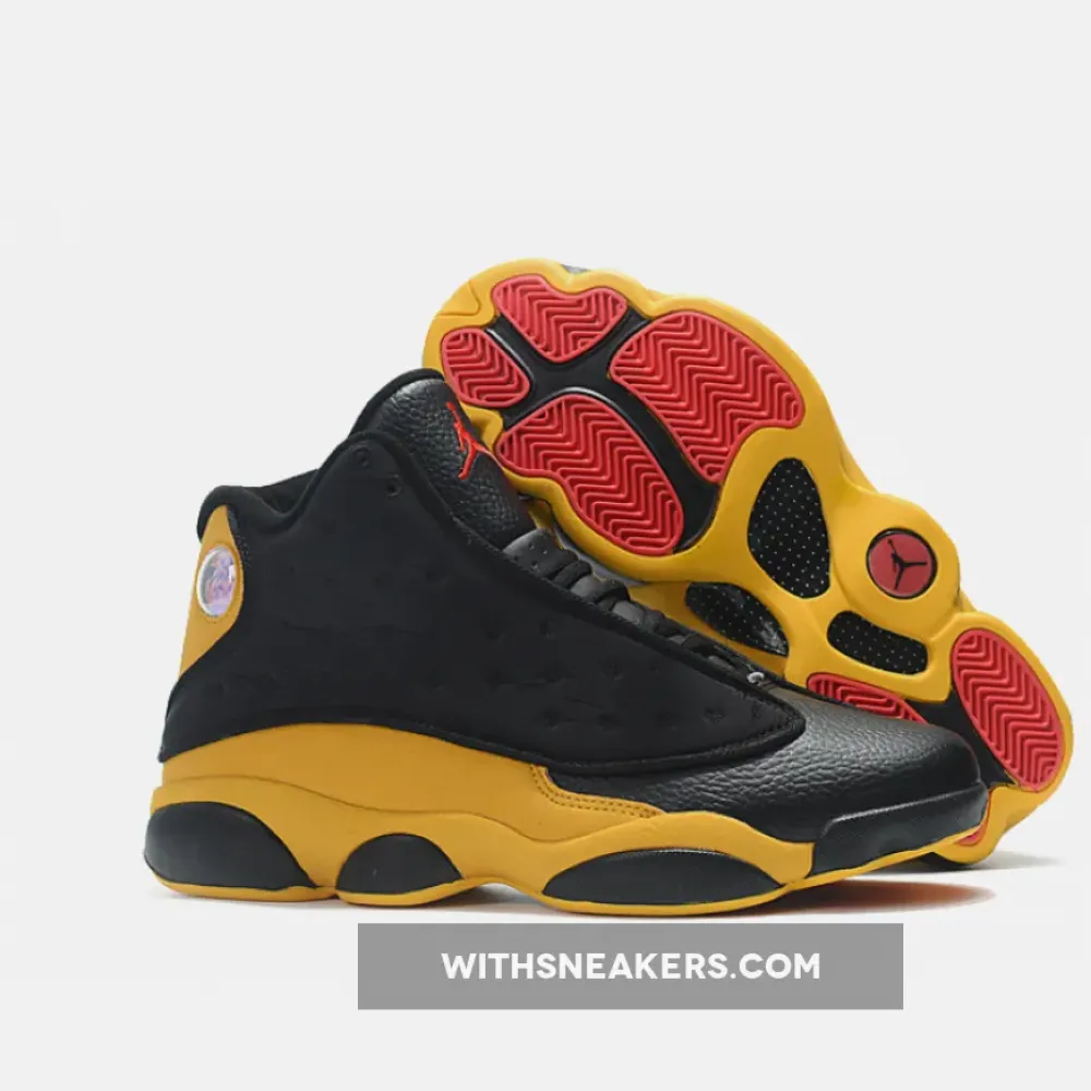 Carmelo Anthony's Black and Yellow Air Jordan 13 Melo Class of 2002 Sneakers. 414571-035