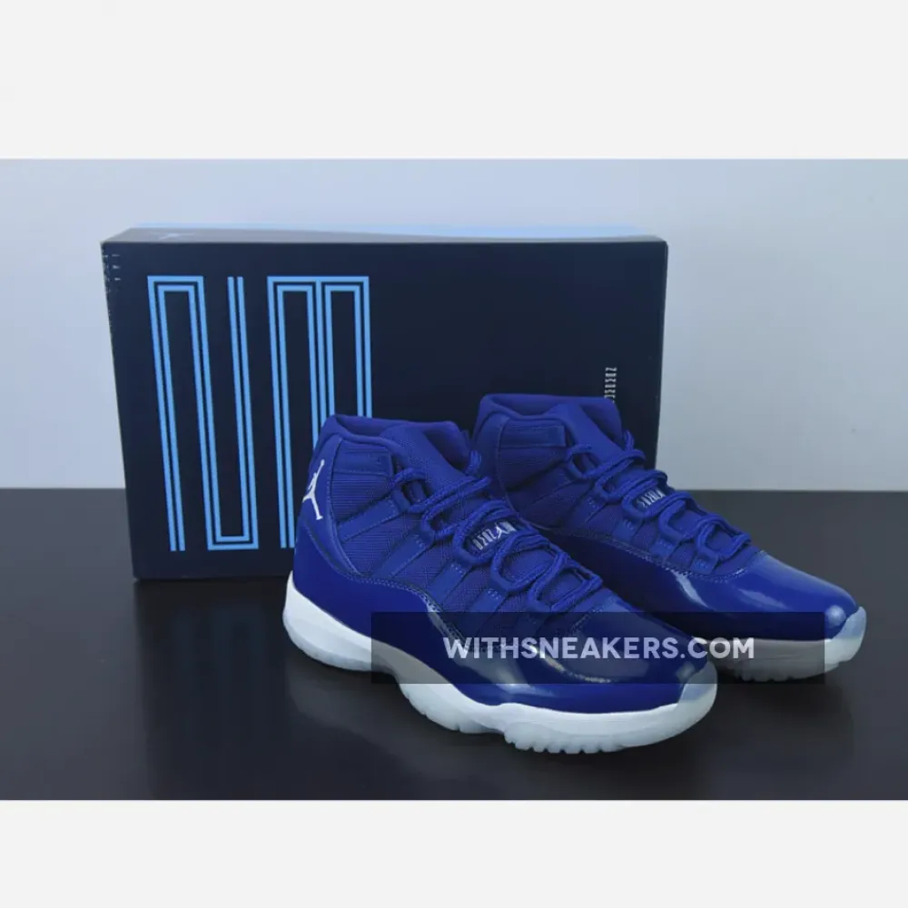 Air Jordan 11s Kentucky Wildcats PE Blue Restocked in Royal Blue. AT7802-115