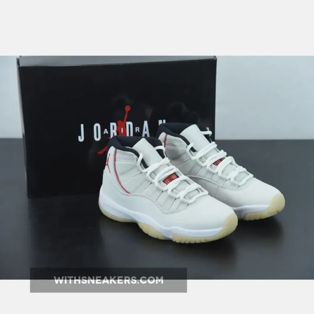 Air Jordan 11 (XI) Platinum Tint/Sail/University Red 378037-016