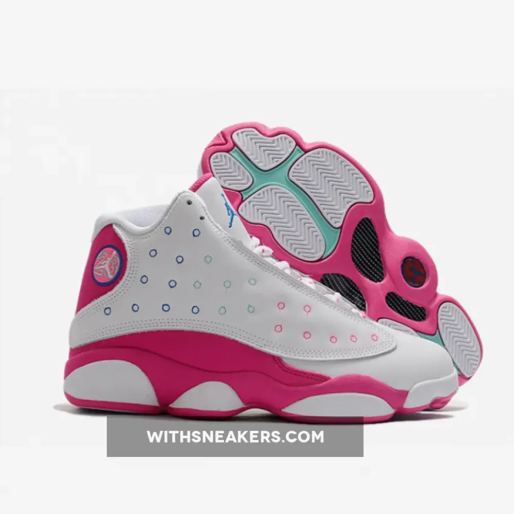 Air Jordan 13 GS White/Pink/Teal