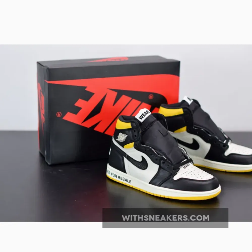 Nike Air Jordan 1 Retro High 'No Ls' Sail/Black/Varsity Maize 861428-107