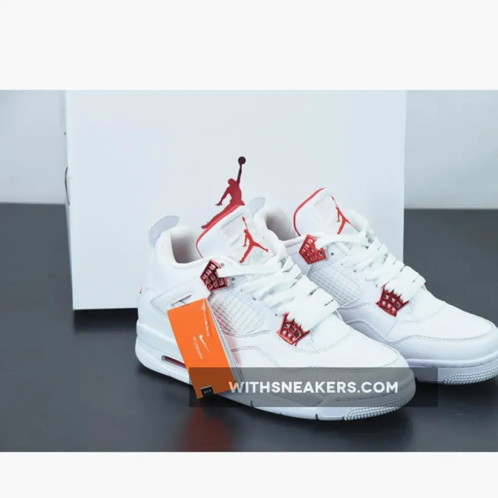 Nike Air Jordan 4 Red Metallic White/University Red-Metallic Silver CT8527-112