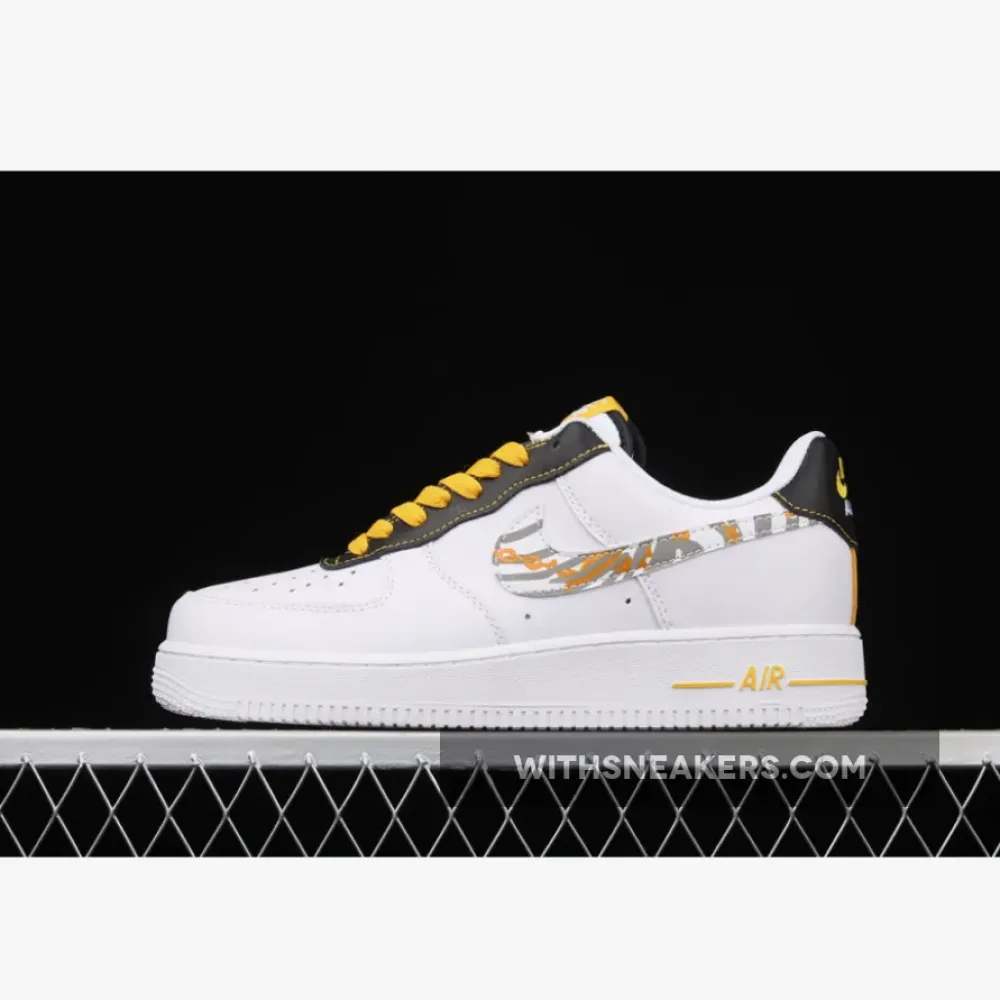 Nike Air Force 1 Gold Links Zebra Print White/Black/Gold DH5284-100