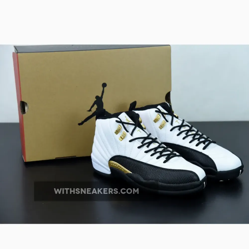 Air Jordan 12 Royalty Black-Metallic Gold/White CT8013-170
