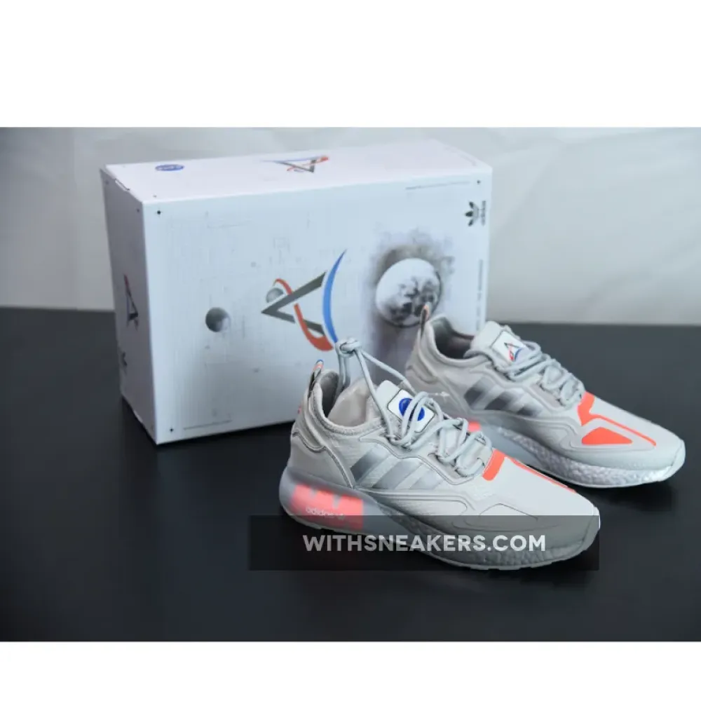adidas ZX 2K Boost Silver Metallic/Grey/Solar Red FX7028