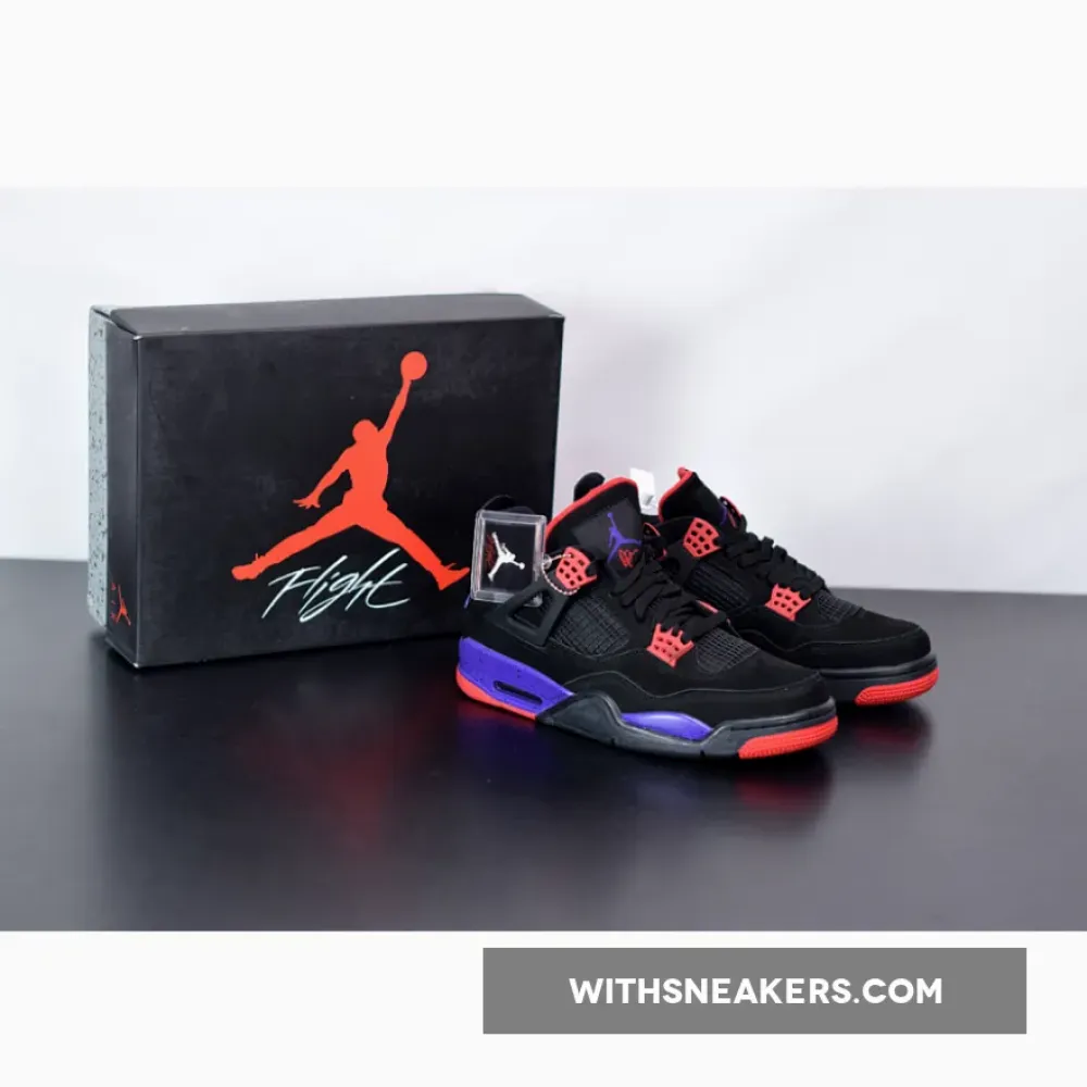 Air Jordan 4 Raptors Court Purple/University Red/Black AQ3816-056