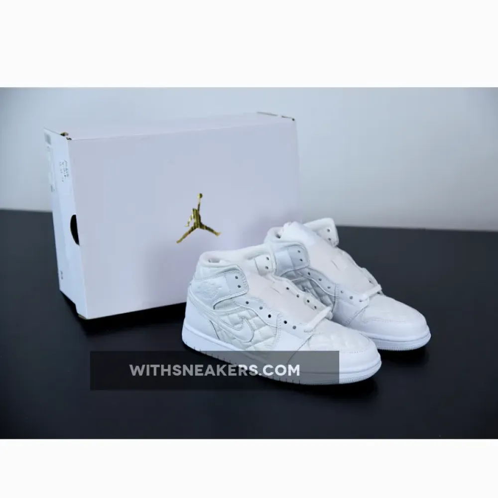 Nike Air Jordan 1 Mid White Quilted  DB6078-100