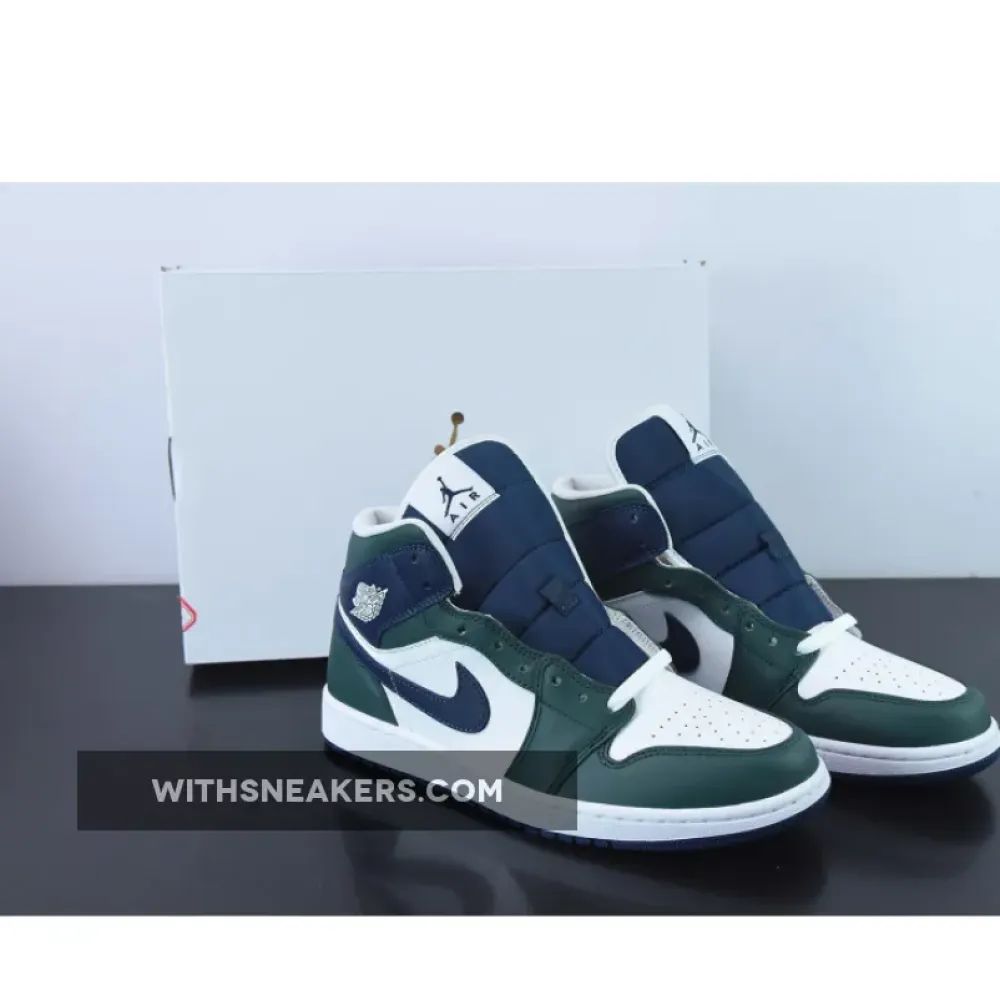 Nike Air Jordan 1 Mid Seahawks Navy/Green/White DZ5326-300
