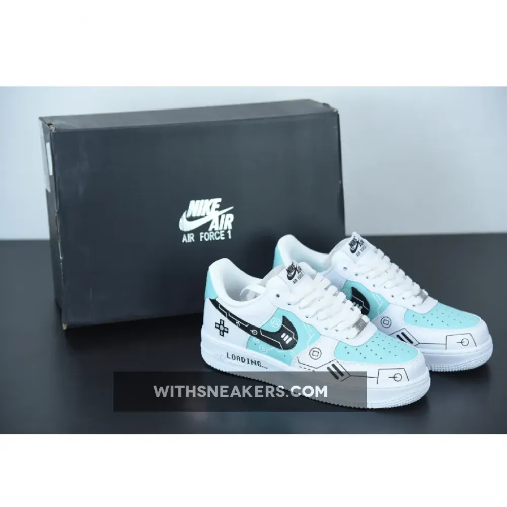 Nike Air Force 1 Low Custom White/Green/Black