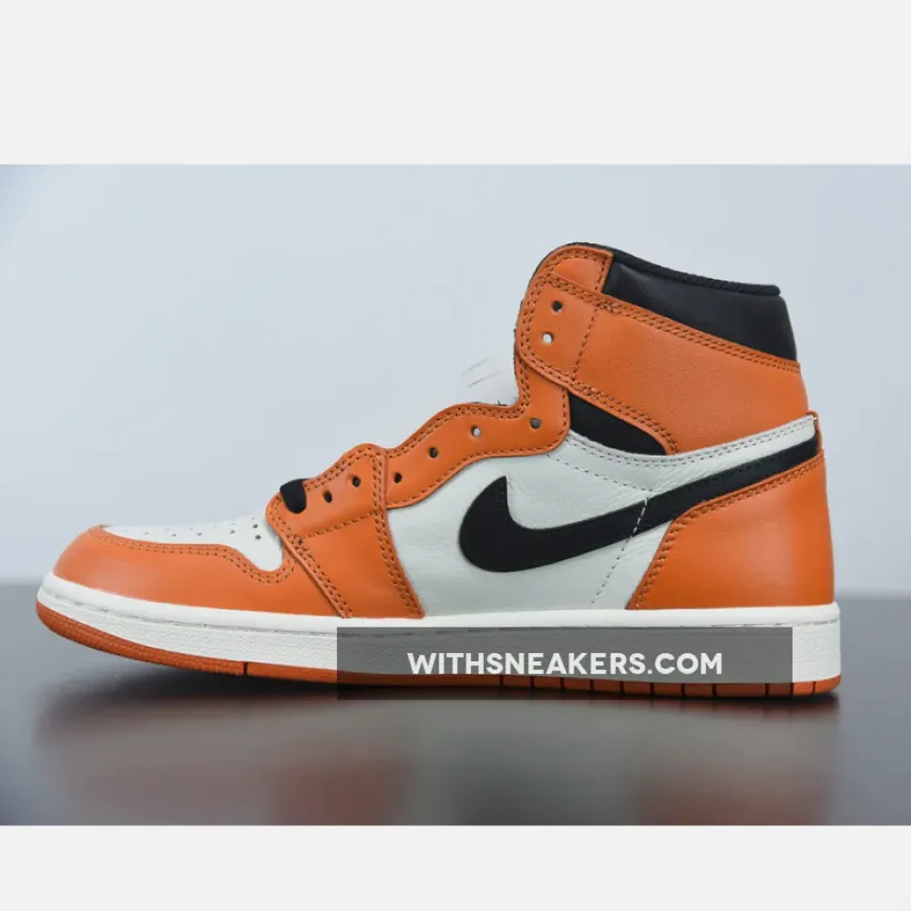 Air Jordan 1 Retro High OG Reverse Shattered Backboard Starfish Black Sail. 555088-113