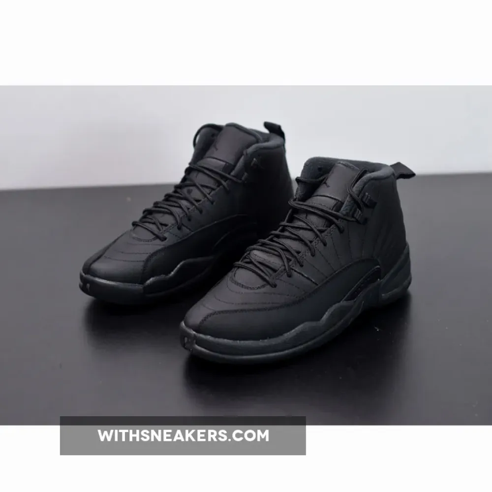 Air Jordan 12 Winterized Anthracite Black Sneakers. BQ6851-001