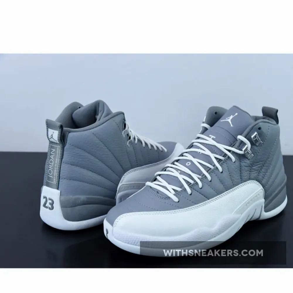 Air Jordan 12 Stealth Grey Sneakers. CT8013-015