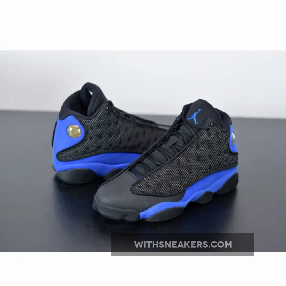 Air Jordan 13 Retro Black Royal AJ13 White Hyper Blue Sneakers. 414571-040