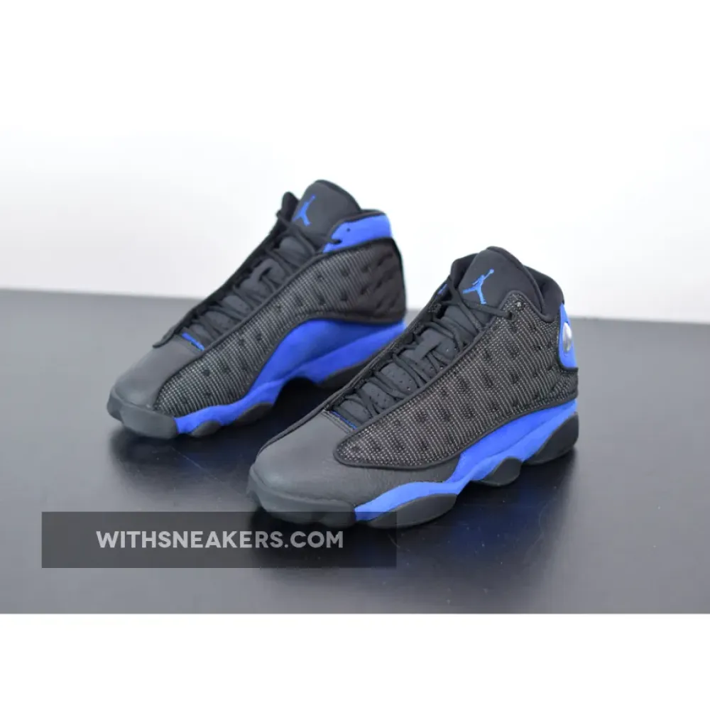 Air Jordan 13 Retro Black Royal AJ13 White Hyper Blue Sneakers. 414571-040