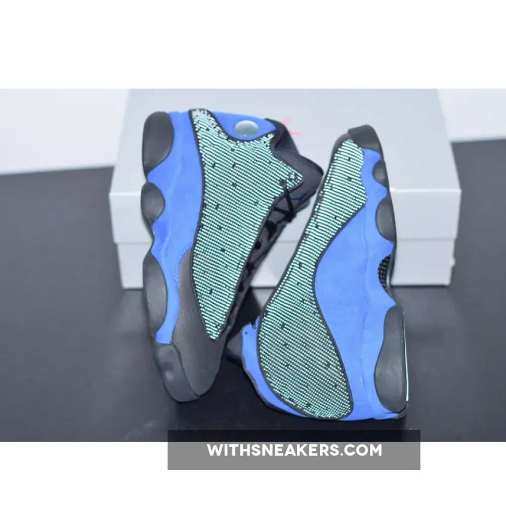 Air Jordan 13 Retro Black Royal AJ13 White Hyper Blue Sneakers. 414571-040