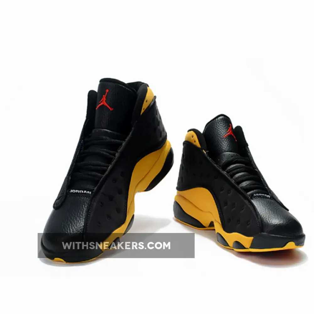 Carmelo Anthony's Black and Yellow Air Jordan 13 Melo Class of 2002 Sneakers. 414571-035