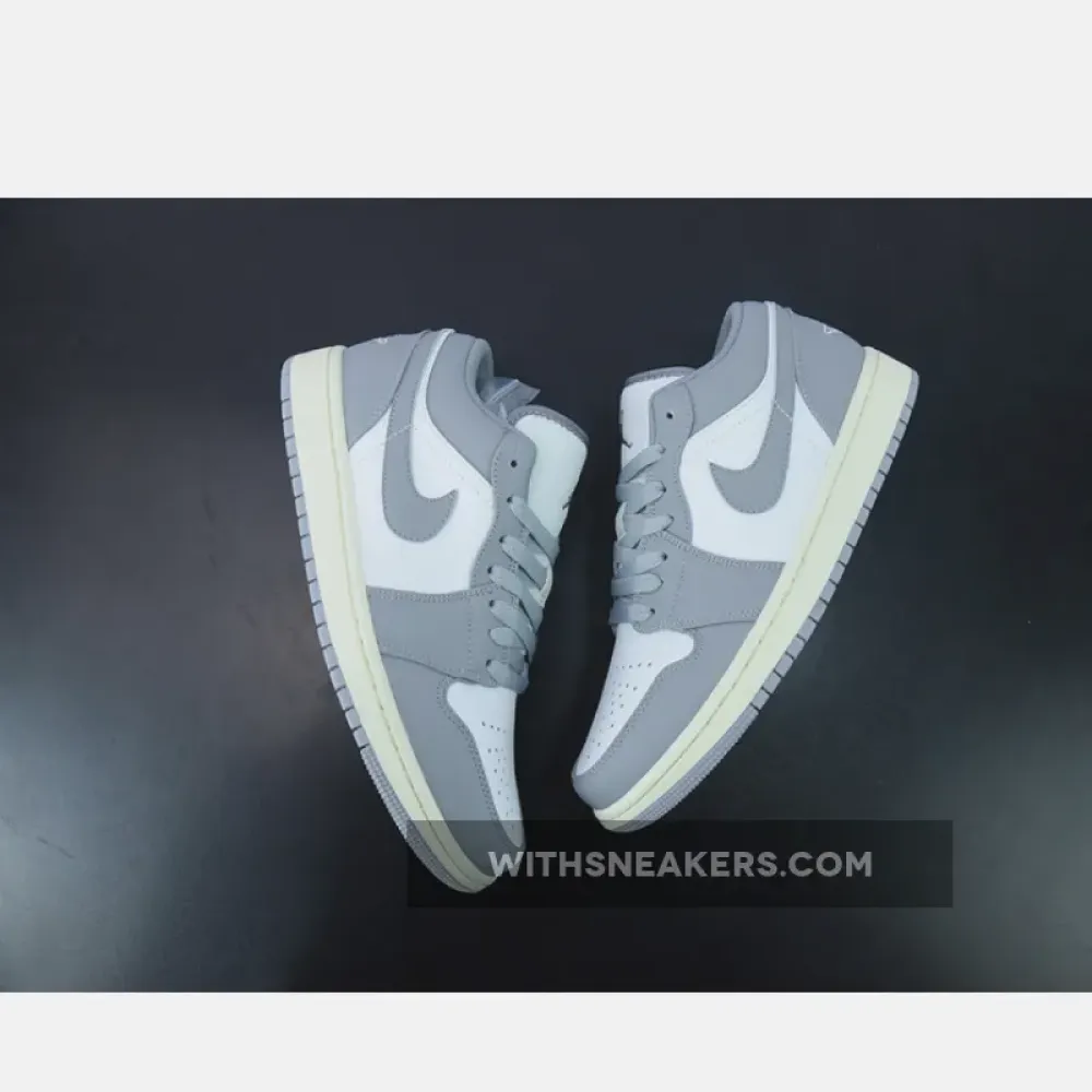 Air Jordan 1 Low White/Vintage Grey 553558-053