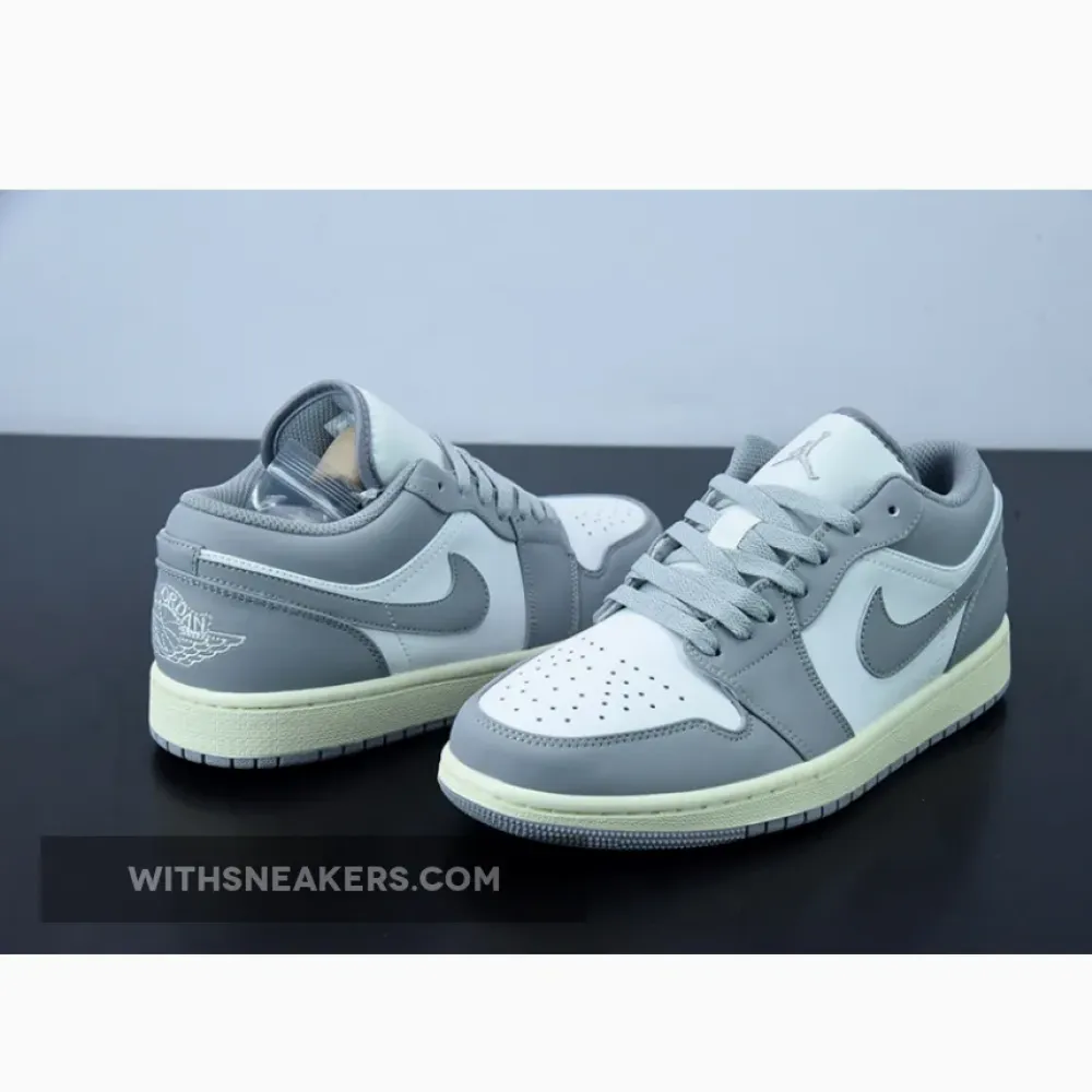 Air Jordan 1 Low White/Vintage Grey 553558-053