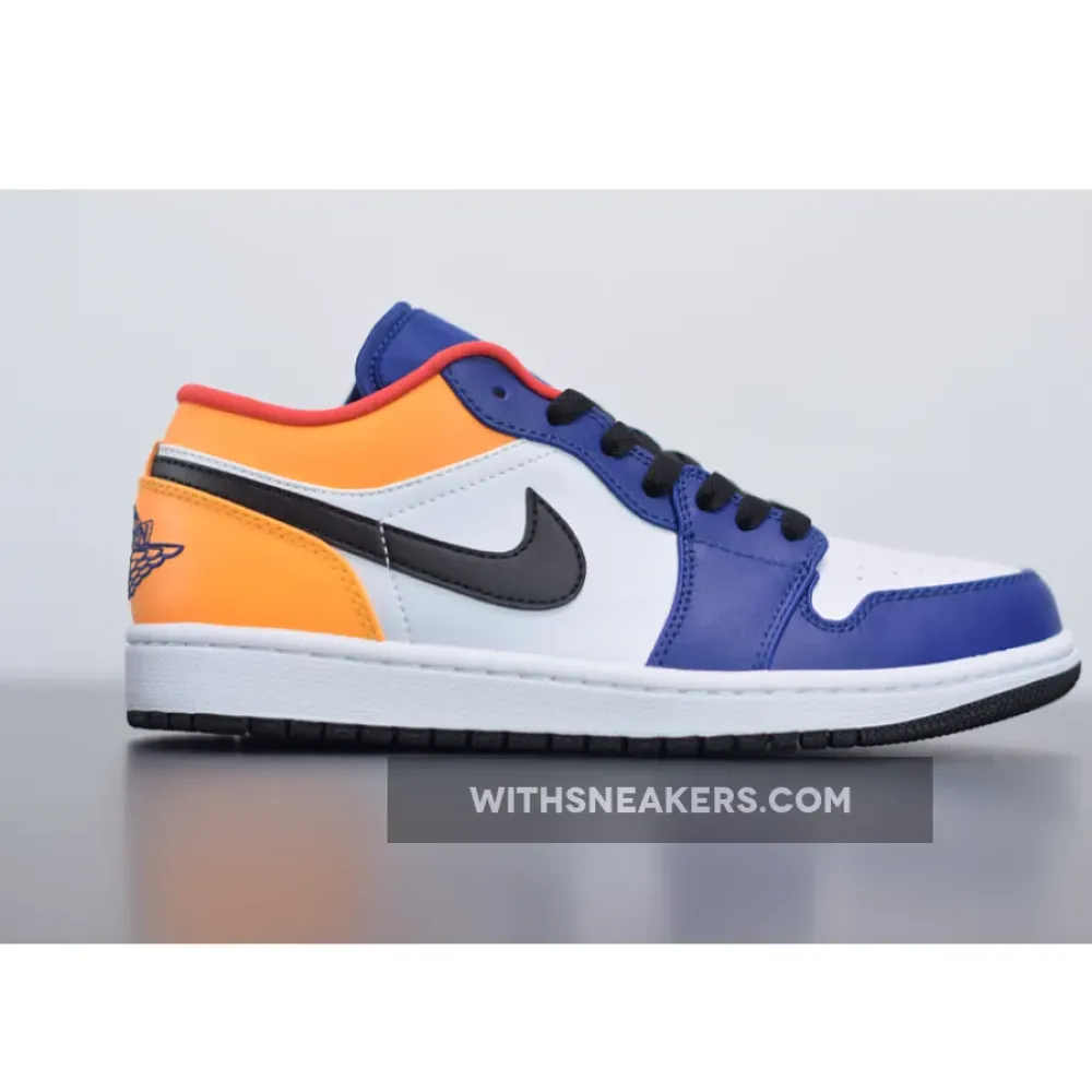 Nike Air Jordan 1 Low White/Track Red/Deep Royal Blue 553558-123