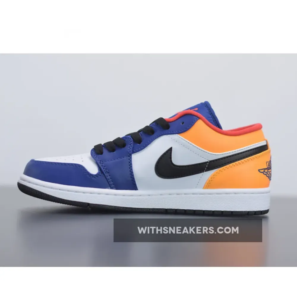 Nike Air Jordan 1 Low White/Track Red/Deep Royal Blue 553558-123