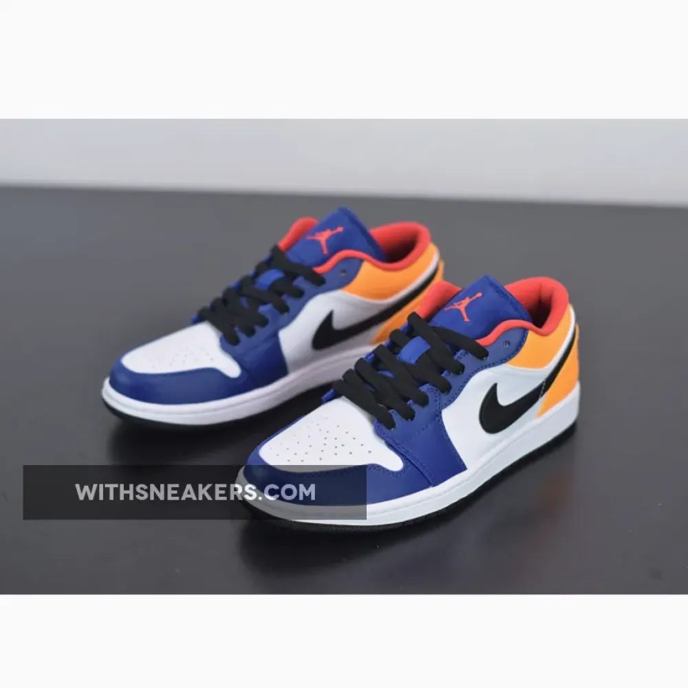 Nike Air Jordan 1 Low White/Track Red/Deep Royal Blue 553558-123
