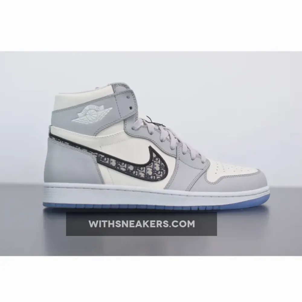 Dior x Air Jordan 1 High OG Metallic Silver/Black/Pure Platinum CN8607-002