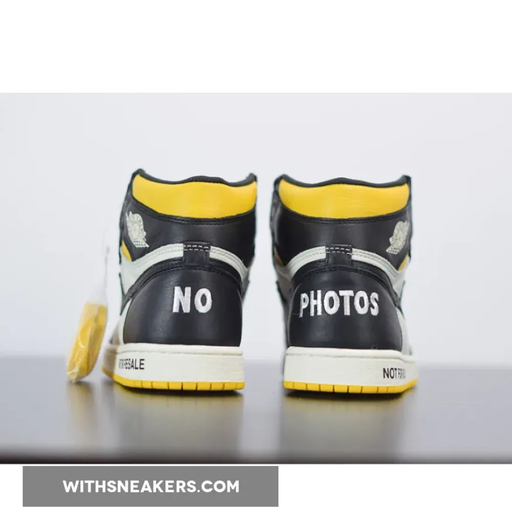 Nike Air Jordan 1 Retro High 'No Ls' Sail/Black/Varsity Maize 861428-107