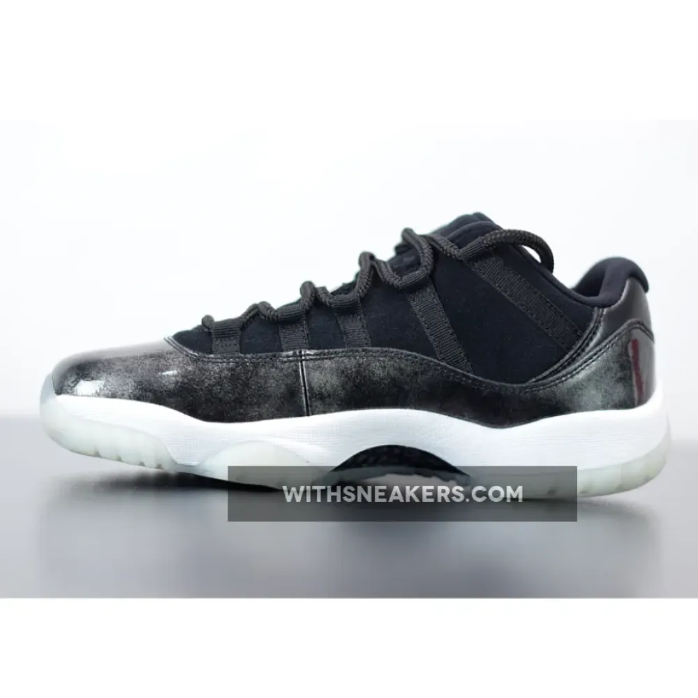 Air Jordan 11 Low Barons Black/Metallic Silver/White 528895-010