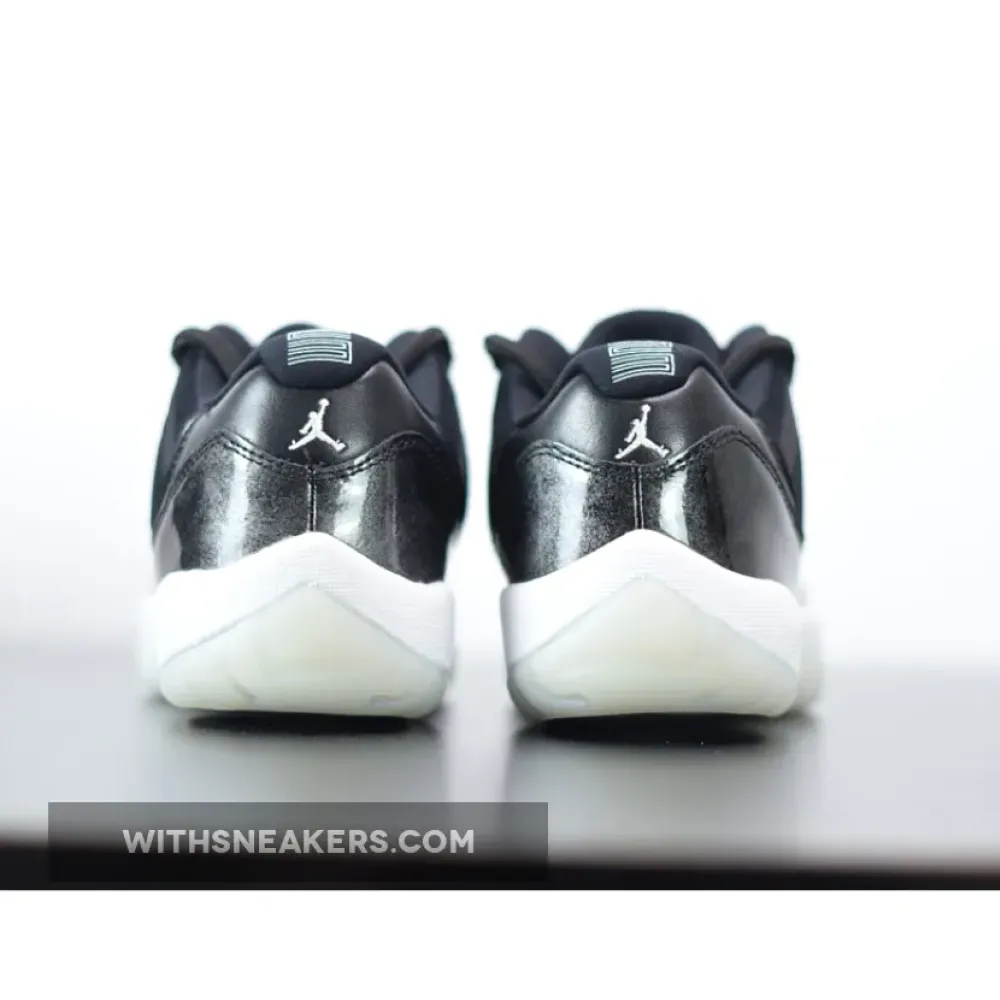 Air Jordan 11 Low Barons Black/Metallic Silver/White 528895-010