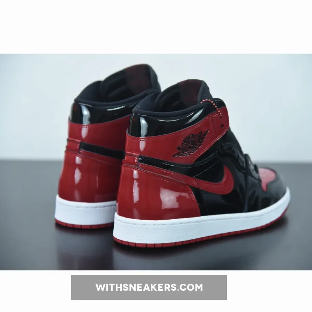 Nike Air Jordan 1 High OG 'Bred Patent' Black/White/Varsity Red 555088-063