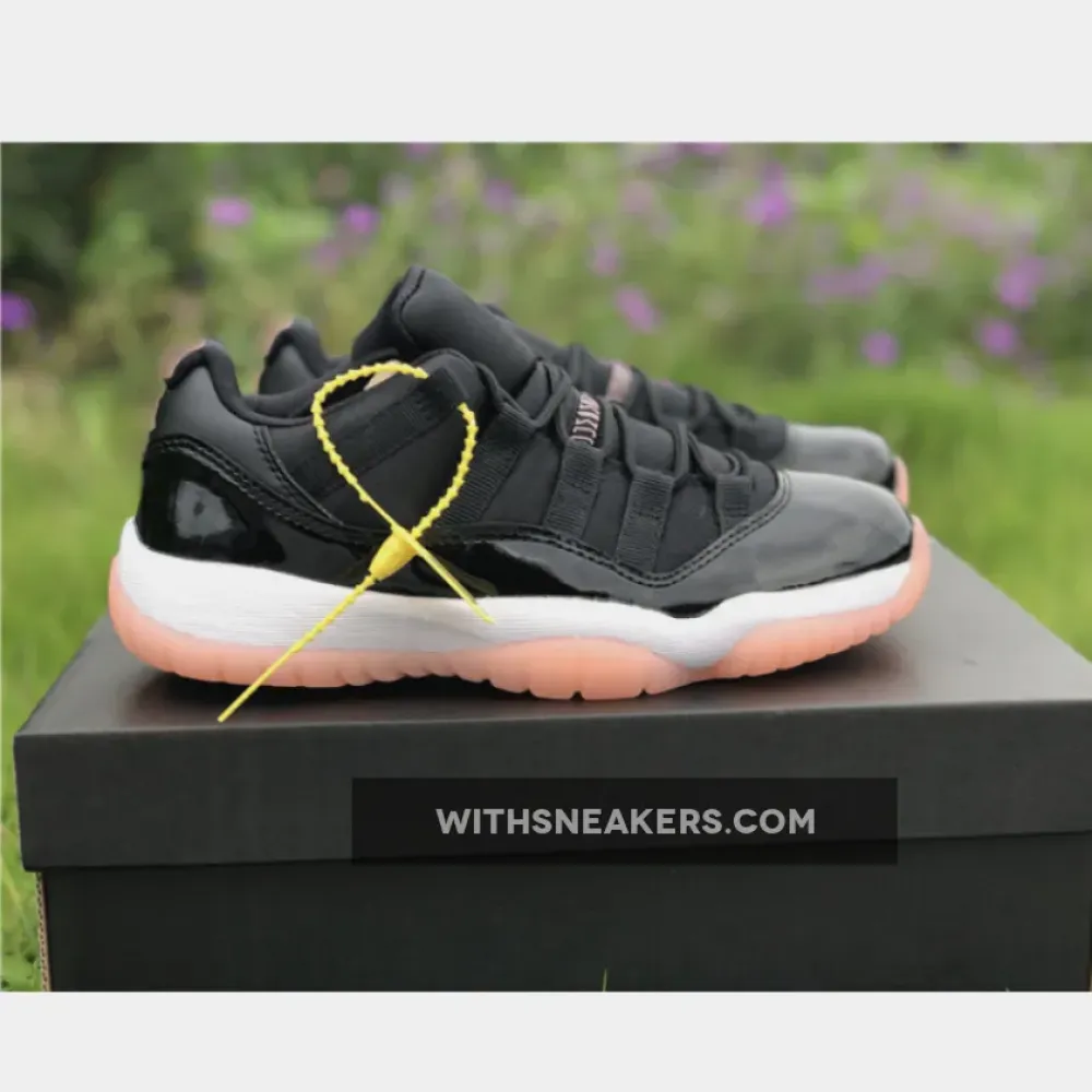 Air Jordan 11 Low GS Black/Bleached Coral/White 580521-013