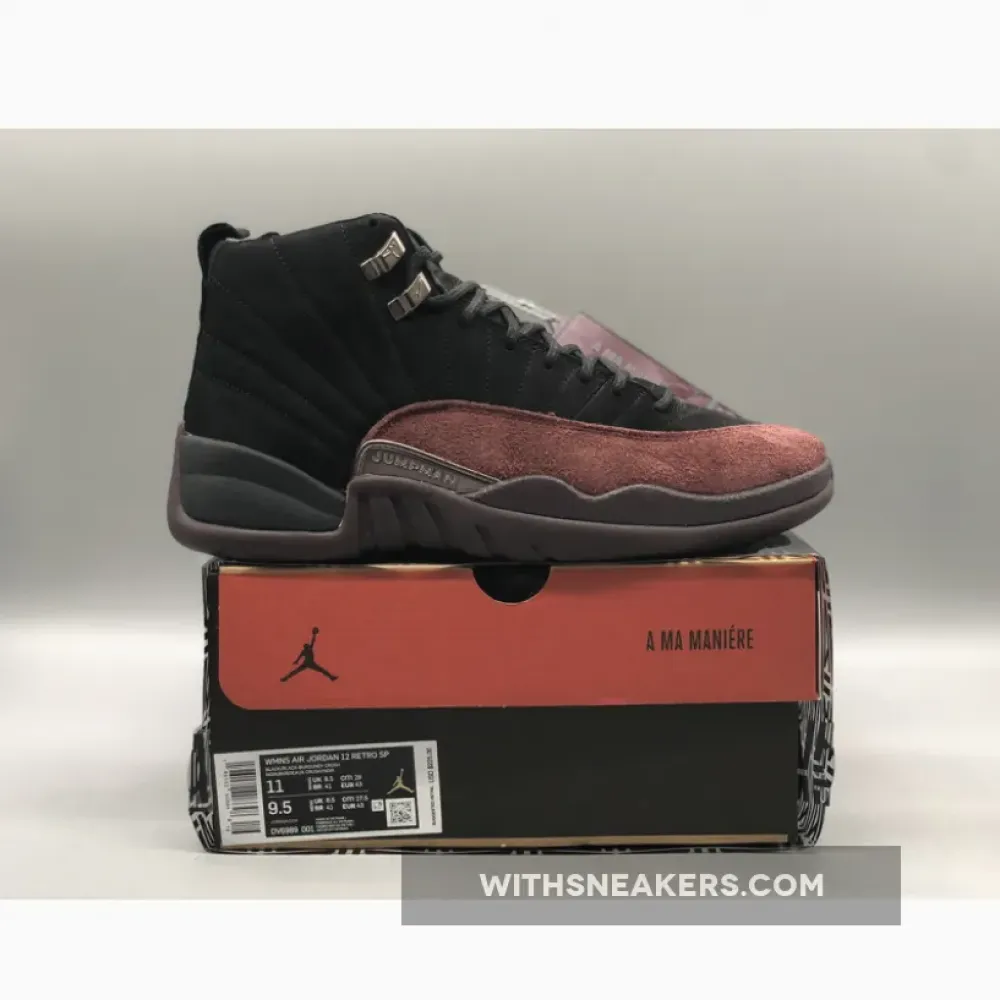 A Ma Maniére x Air Jordan 12 Black/Burgundy Crush DV6989-001