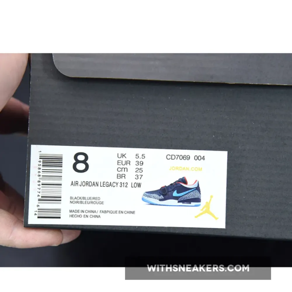 Nike Jordan Legacy 312 Low Chicago Flag Black/Blue/Red CD7069-004