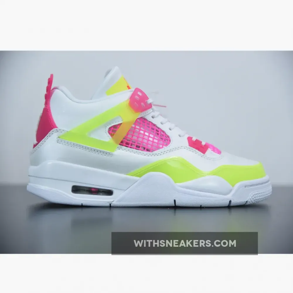 Nike Air Jordan 4 Retro GS Lemon Venom White/Pink Blast/Lemon Venom CV7808-100
