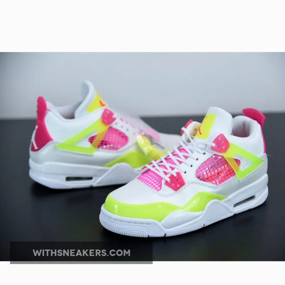 Nike Air Jordan 4 Retro GS Lemon Venom White/Pink Blast/Lemon Venom CV7808-100