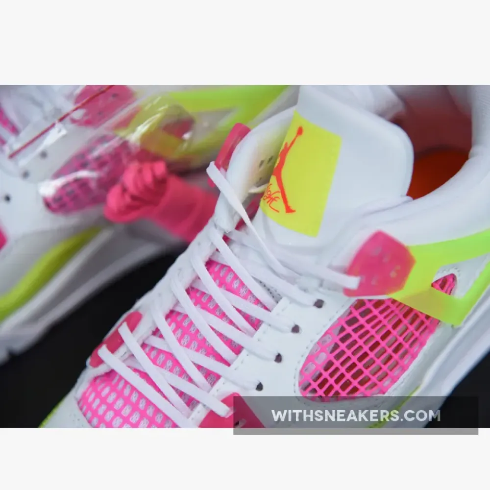 Nike Air Jordan 4 Retro GS Lemon Venom White/Pink Blast/Lemon Venom CV7808-100