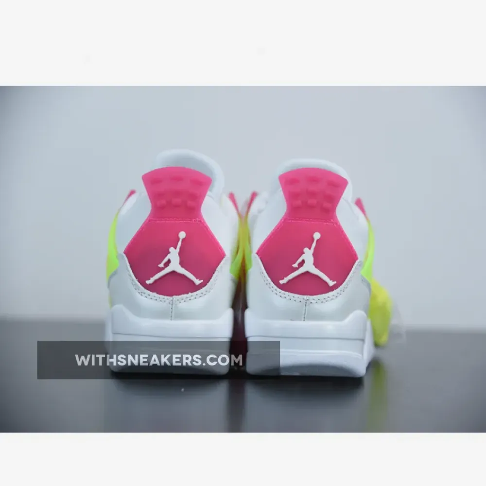 Nike Air Jordan 4 Retro GS Lemon Venom White/Pink Blast/Lemon Venom CV7808-100