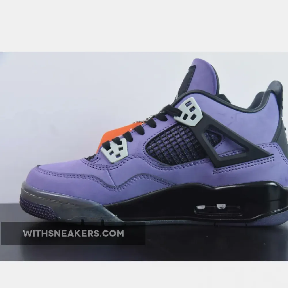 Travis Scott x Air Jordan 4 Retro 'Friends & Family' Purple Suede/Black Midsole