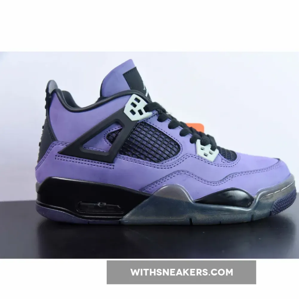 Travis Scott x Air Jordan 4 Retro 'Friends & Family' Purple Suede/Black Midsole