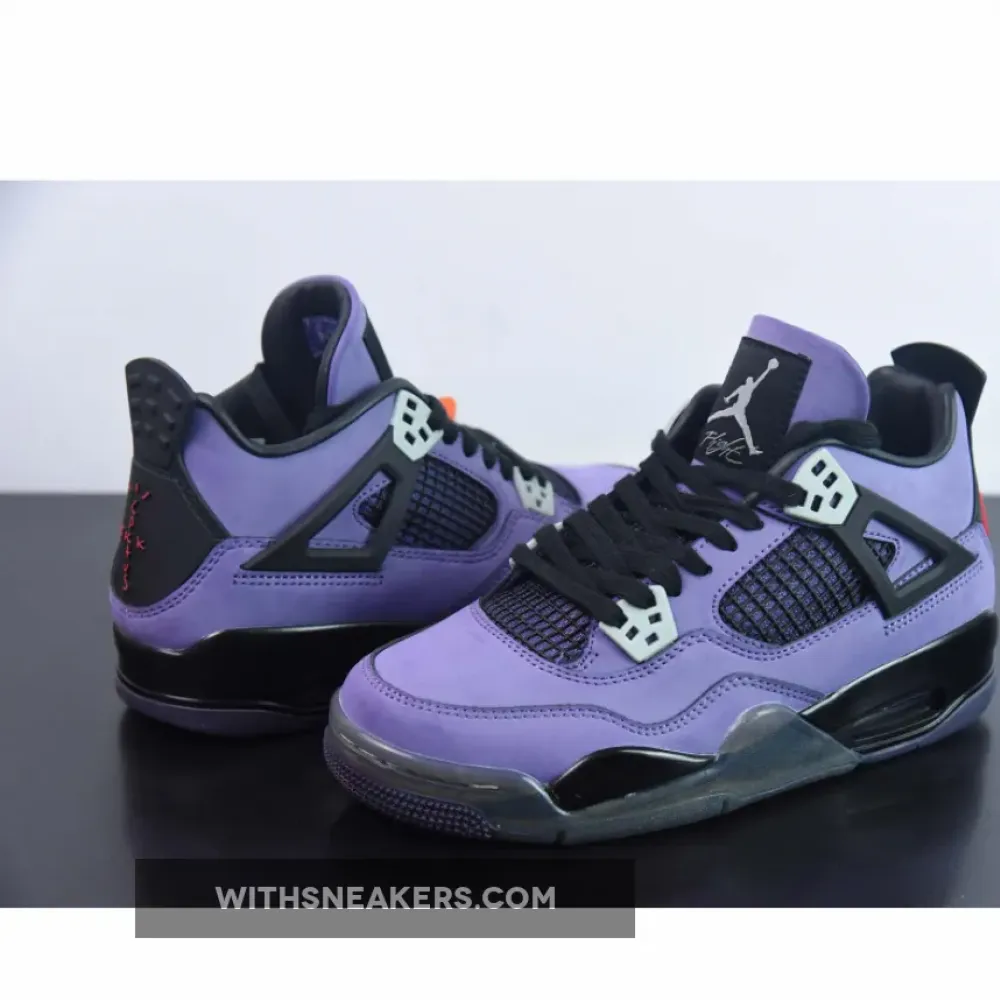 Travis Scott x Air Jordan 4 Retro 'Friends & Family' Purple Suede/Black Midsole