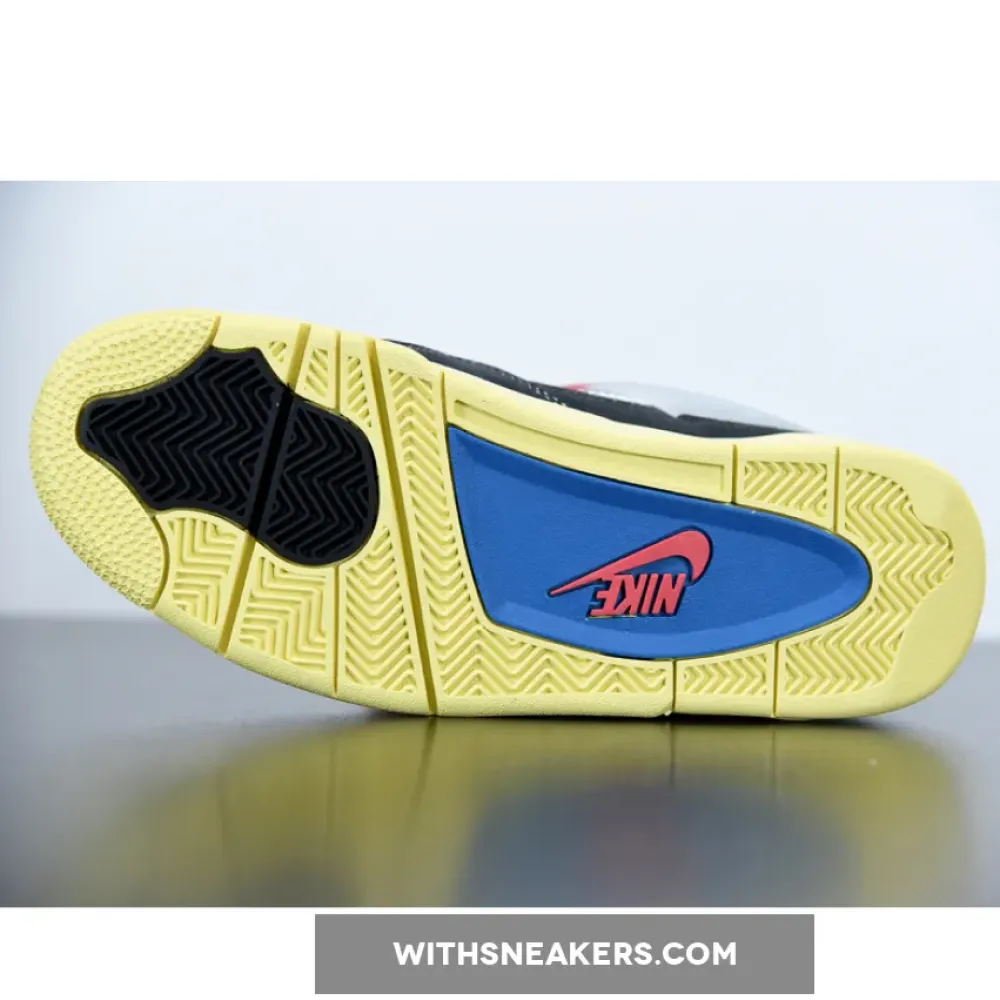 Union x Air Jordan 4 Off Noir/Brigade Blue/Dark Smoke Grey/Light Fusion Red DC9533-001