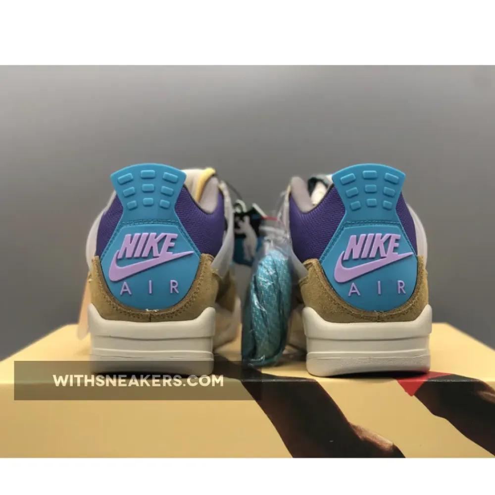 Union Air Jordan 4 - Desert Moss/Turquoise Blue/Purple DJ5718-300