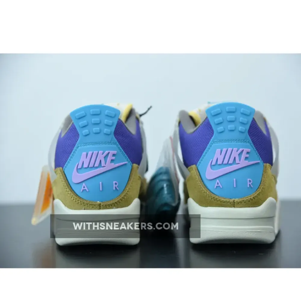Union Air Jordan 4 - Desert Moss/Turquoise Blue/Purple DJ5718-300