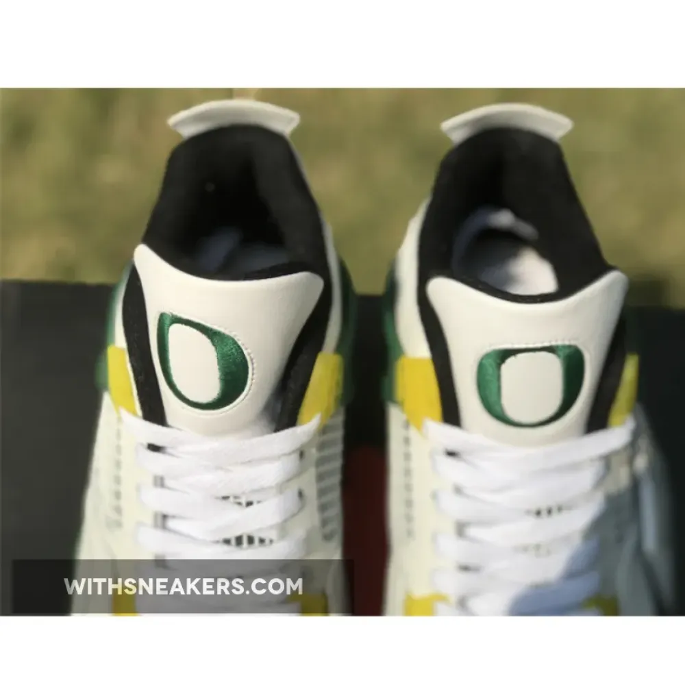 Air Jordan 4 Retro Oregon Ducks Duckman White/Green/Yellow