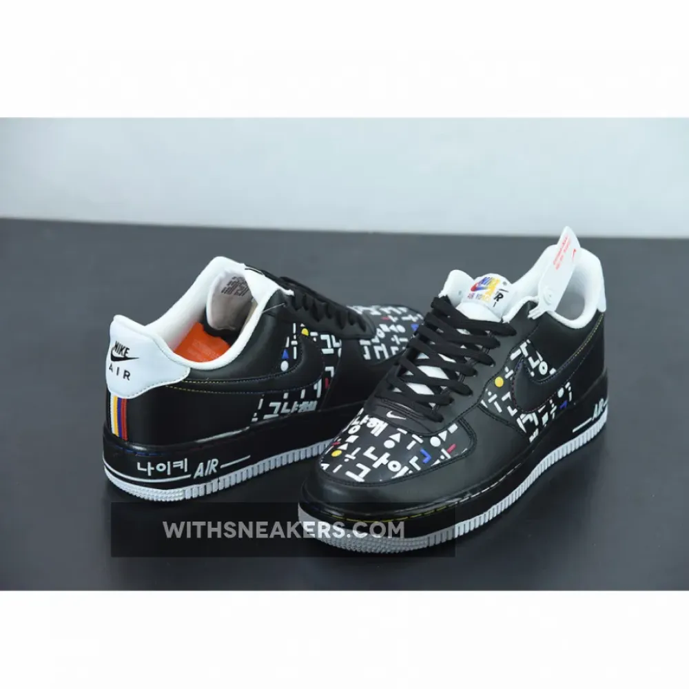 Nike Air Force 1 Low Hangul Day Black/White/Red DO2704-010