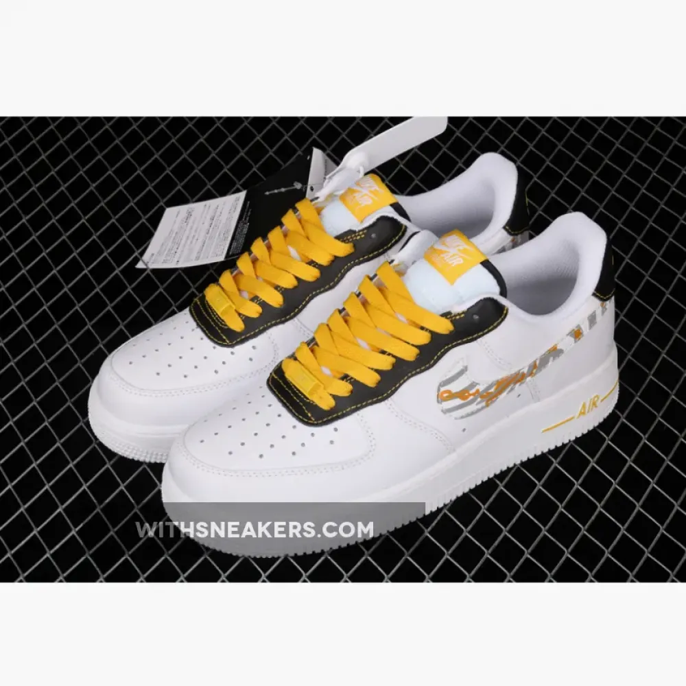 Nike Air Force 1 Gold Links Zebra Print White/Black/Gold DH5284-100