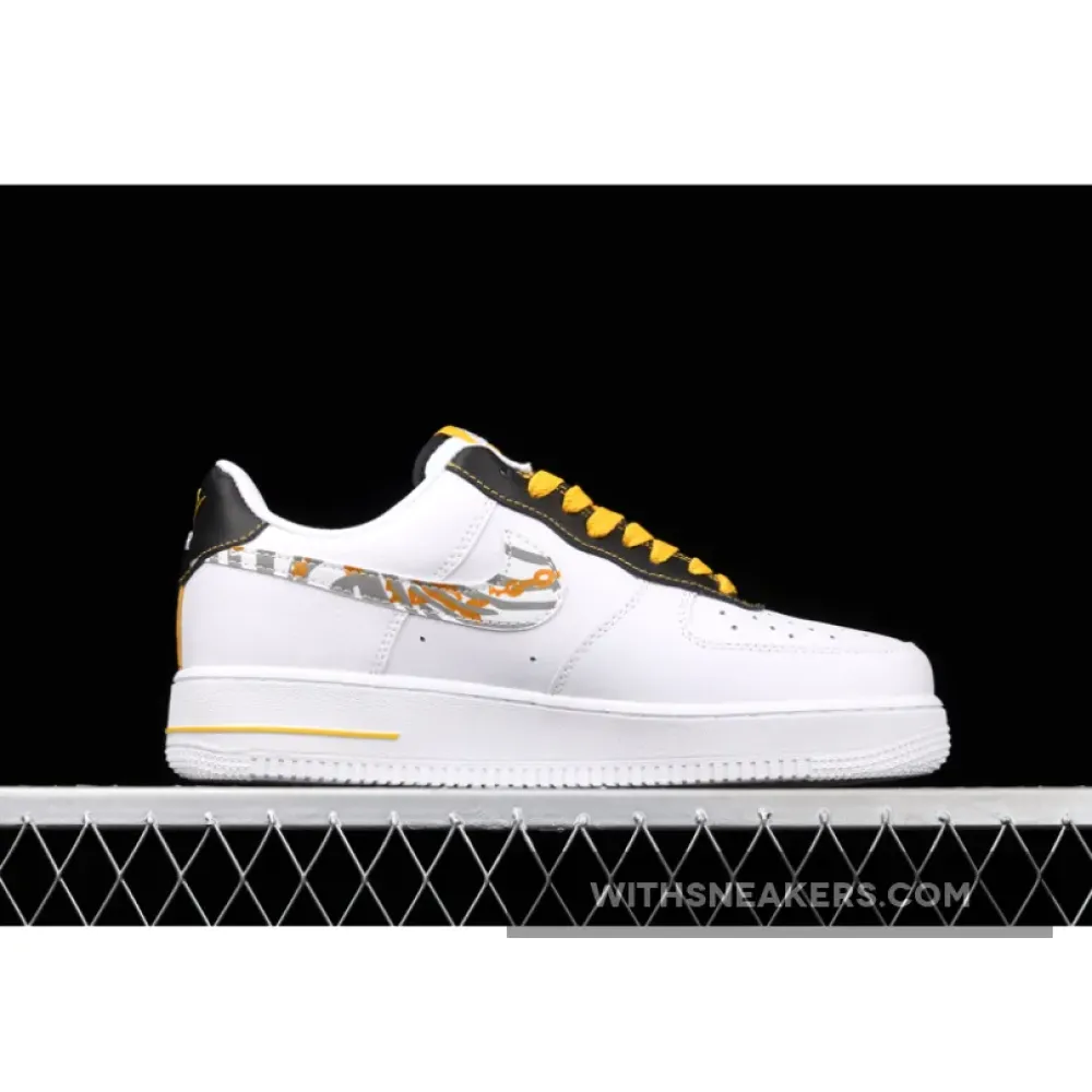 Nike Air Force 1 Gold Links Zebra Print White/Black/Gold DH5284-100